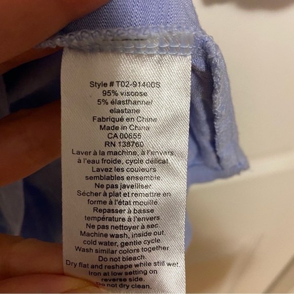 Thyme Maternity Periwinkle Boho Blouse Top Small - Picture 7 of 8